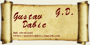 Gustav Dabić vizit kartica